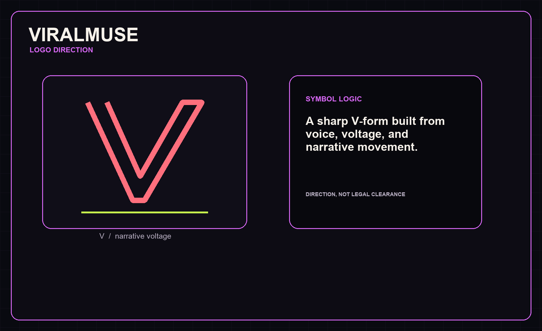 VIRALMUSE logo direction